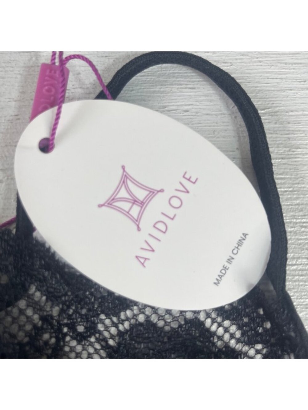 Avidlove Lace Bralette Cami Cropped Small Black New Halter - Picture 7 of 7